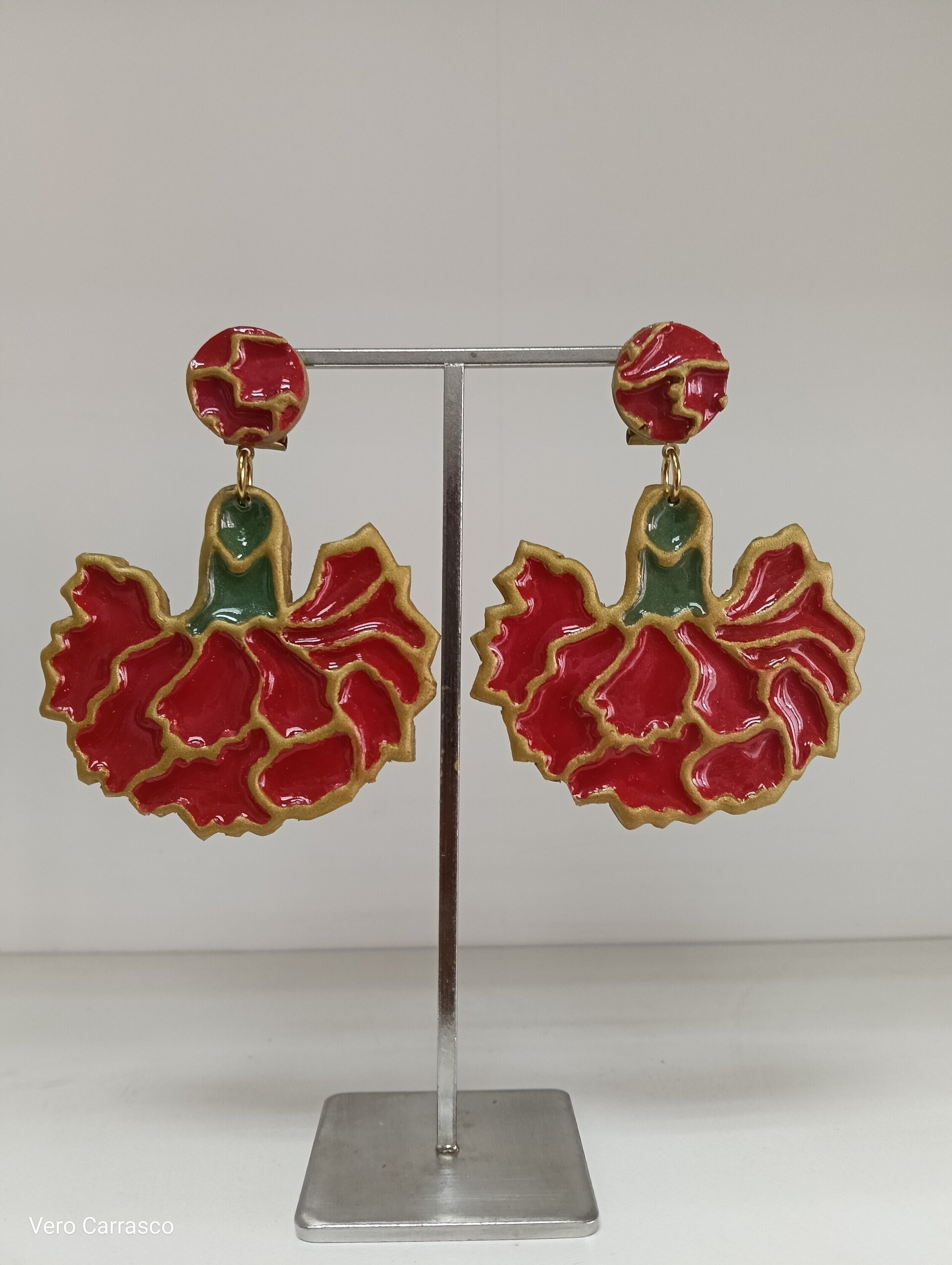 Pendientes Clavel grande - 2