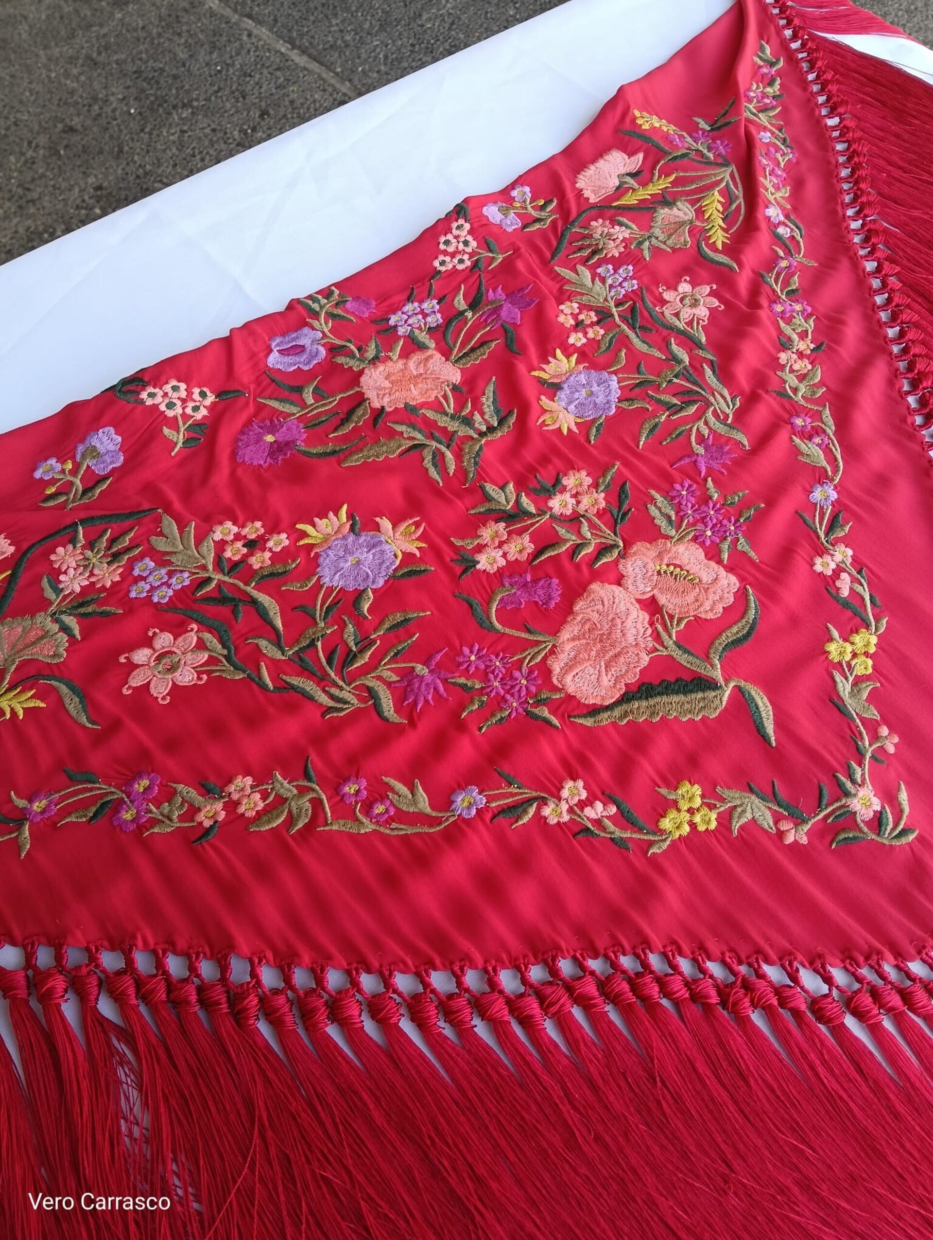 Mantón Bulería rojo - 1