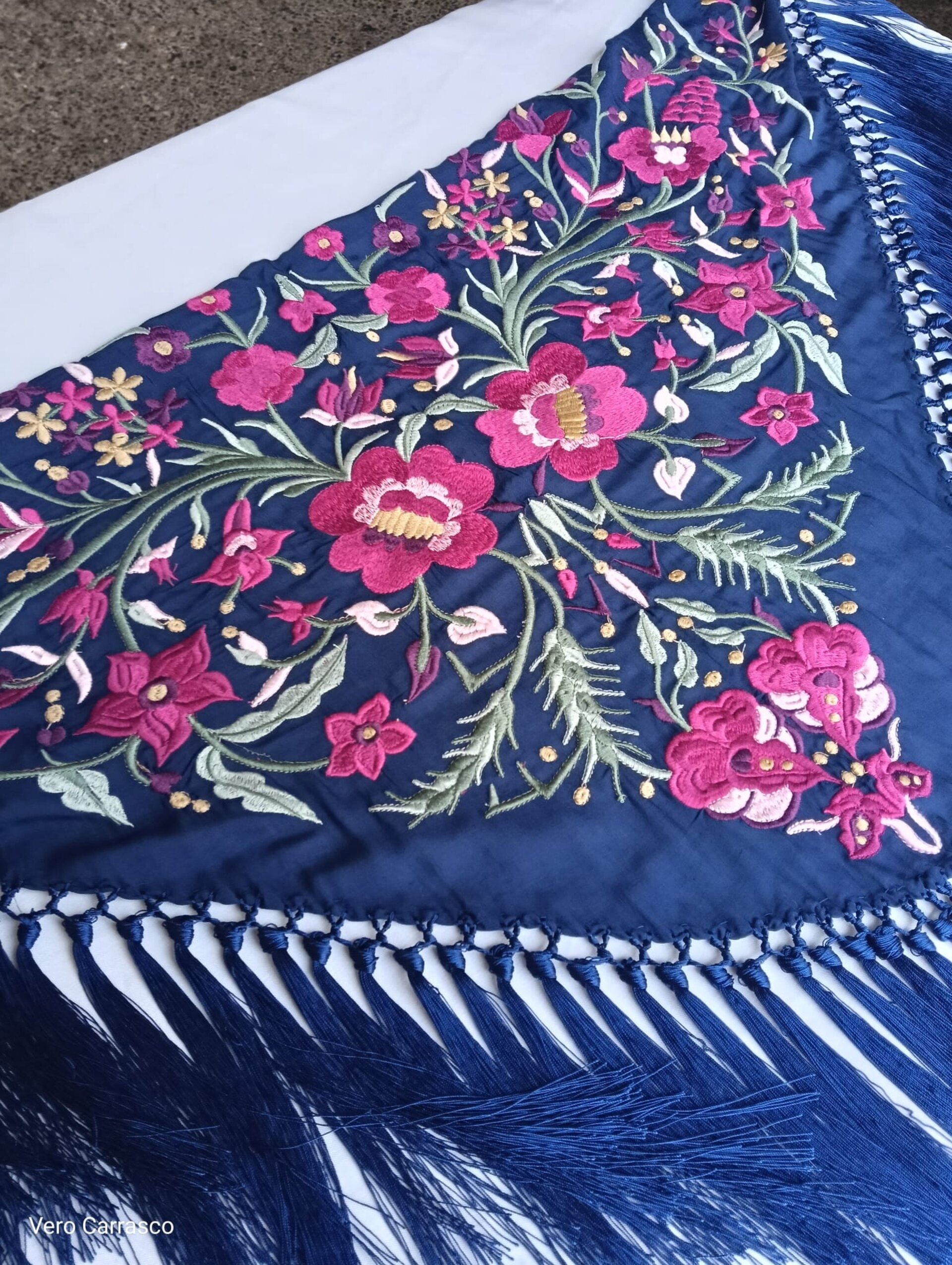 Mantón Zambra azul - 1