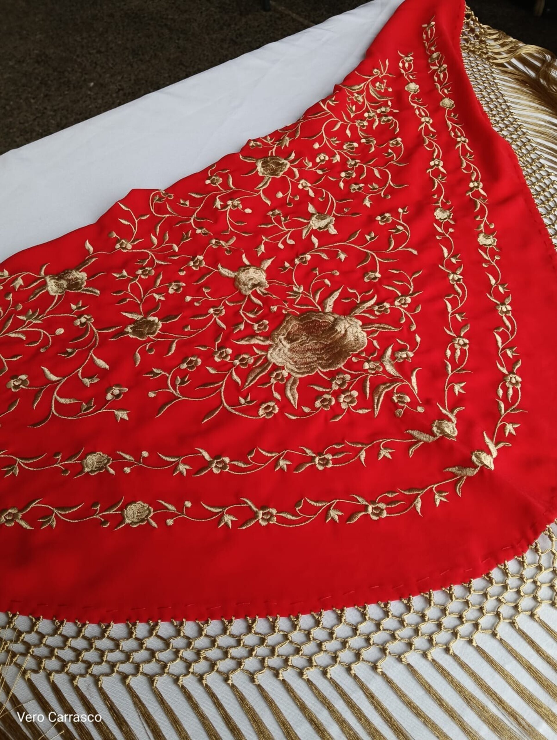 Mantón Julia rojo - 1