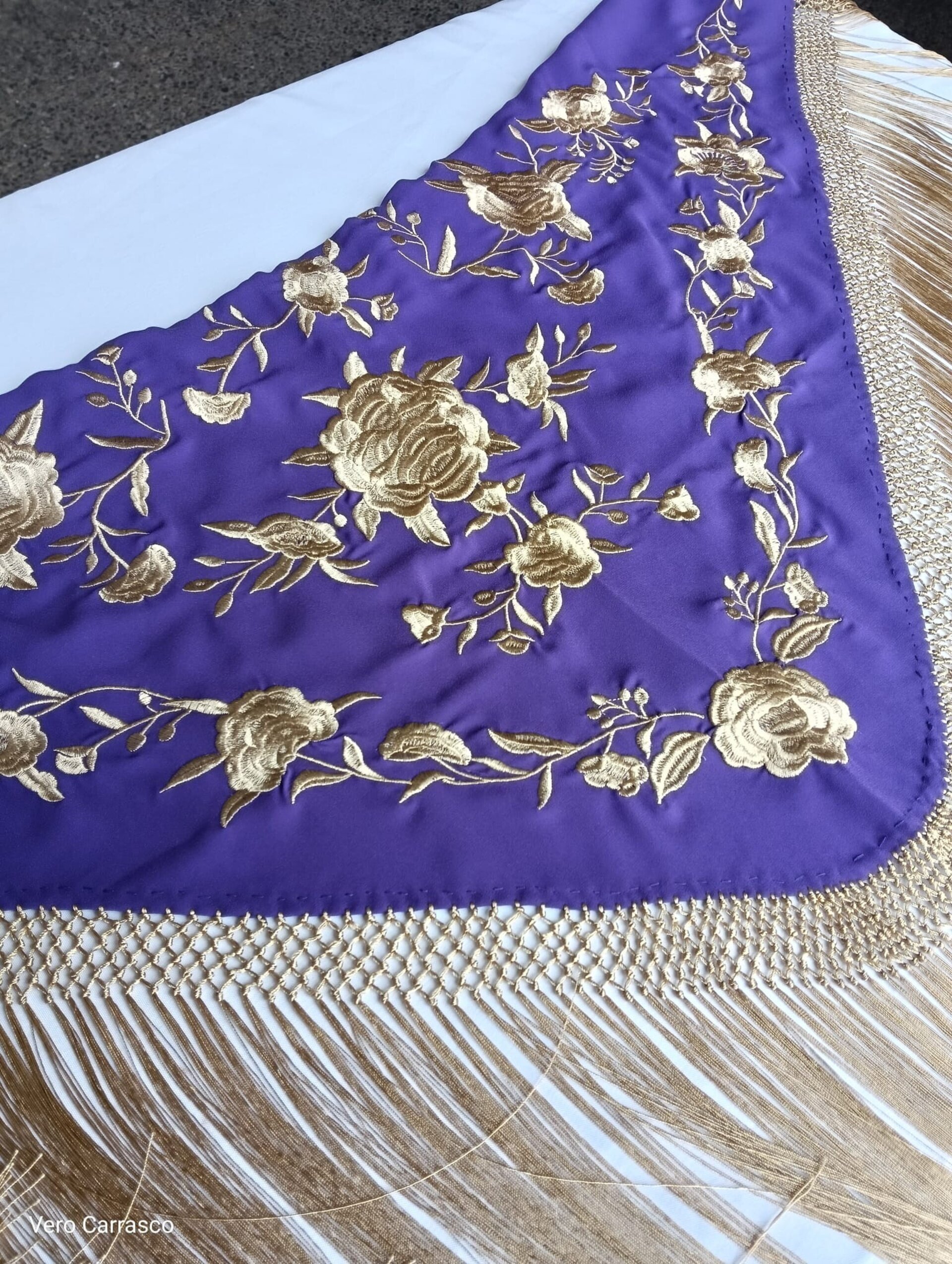 Mantón Julia morado - 1