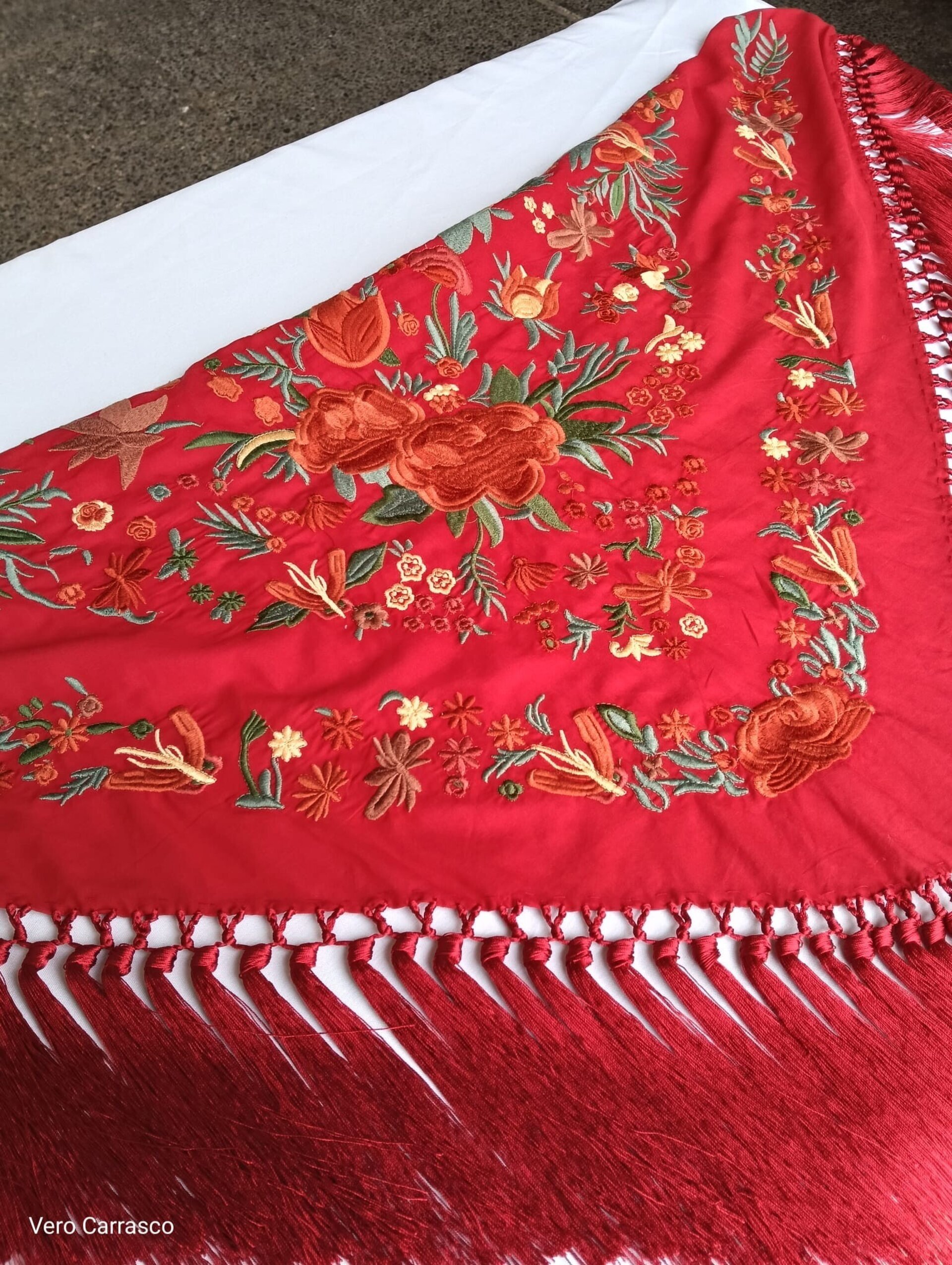 Mantón Soleá rojo - 1