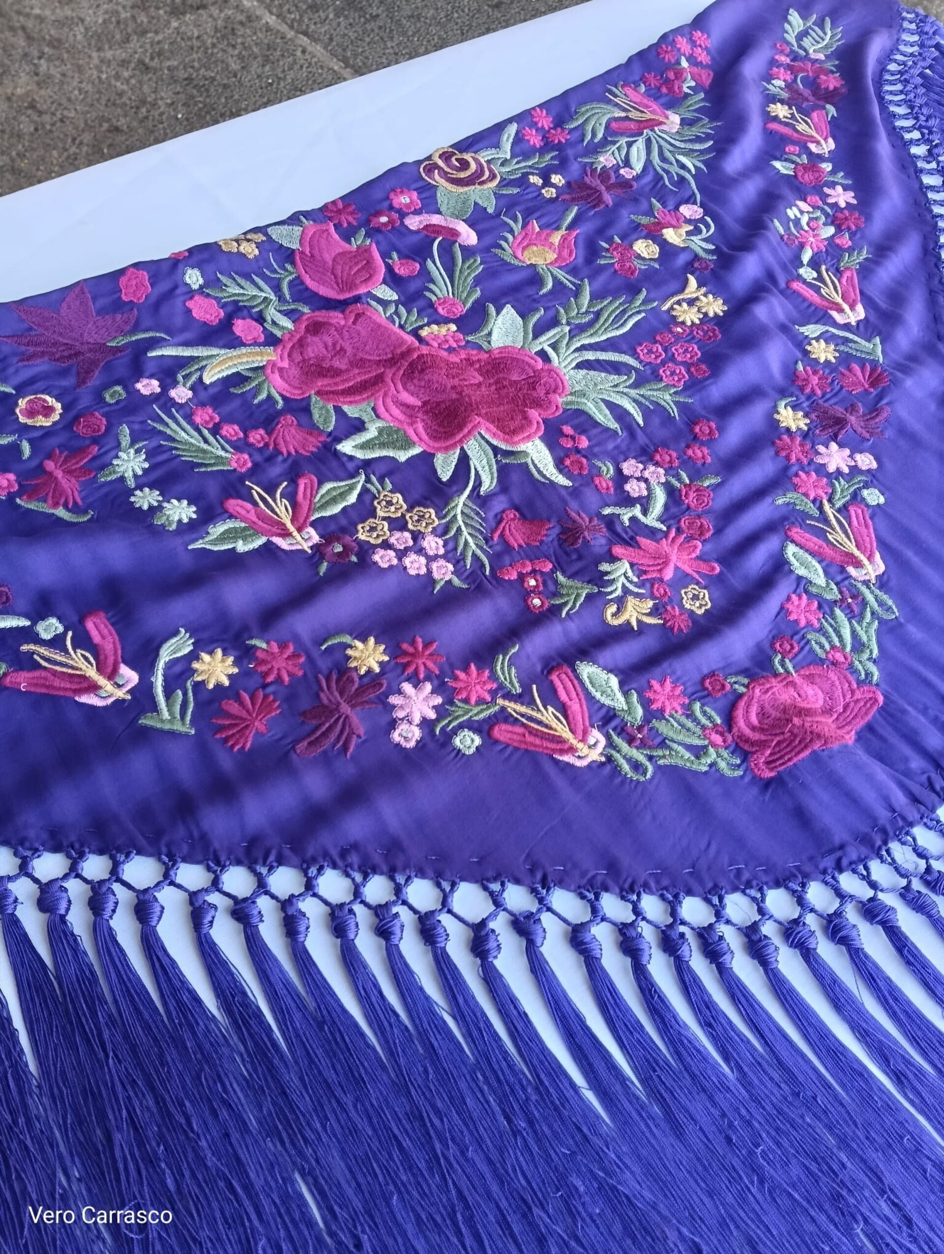 Mantón Soleá morado - 1