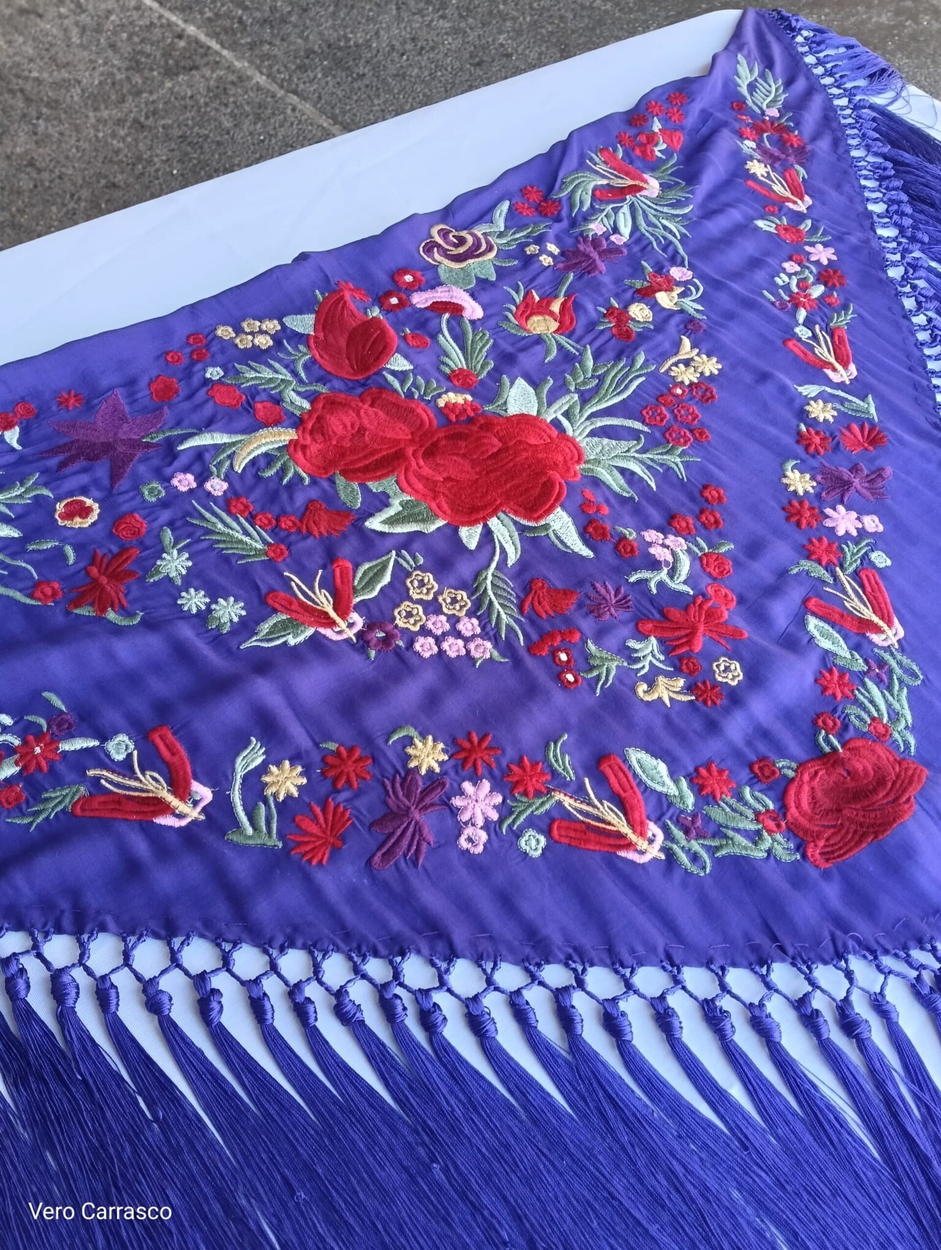 Mantón Soleá morado - 1